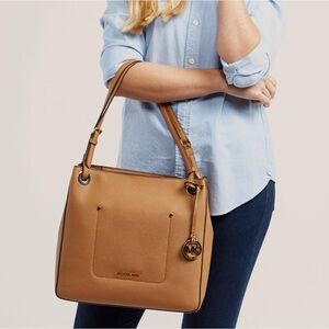 MICHAEL Michael Kors Acorn Leather Walsh Medium Shoulder Tote